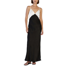 Dissh Satin Black Milly Midi Dress Size 12