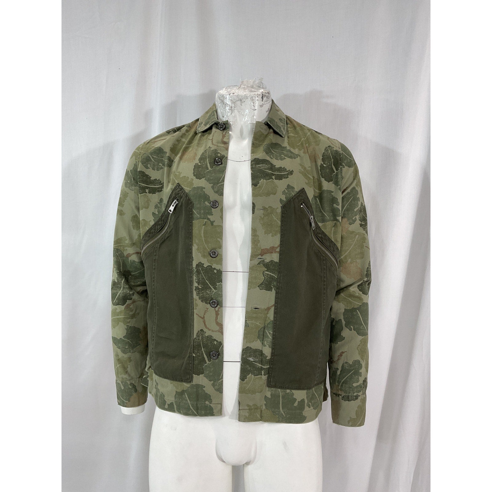 Allsaints 'Insignia' Green Camouflage Overshirt Size M - NWT