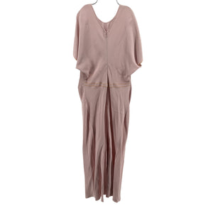 Victoria Beckham Elegant Blush Gathered Waist Midi Dress Size 14 UK / US 10