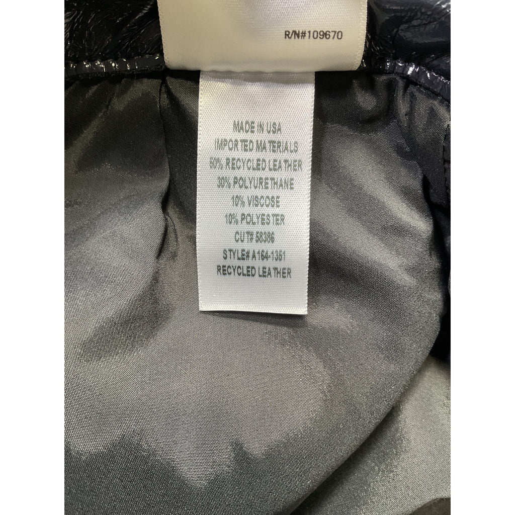 Agolde 90S Pinch Waist Black Leather Recycled Leather Pants Size 26