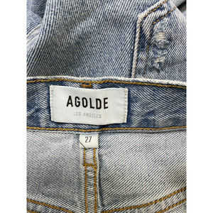 Agolde 'Lana' Blue Cotton Straight Denim Jean Size 27