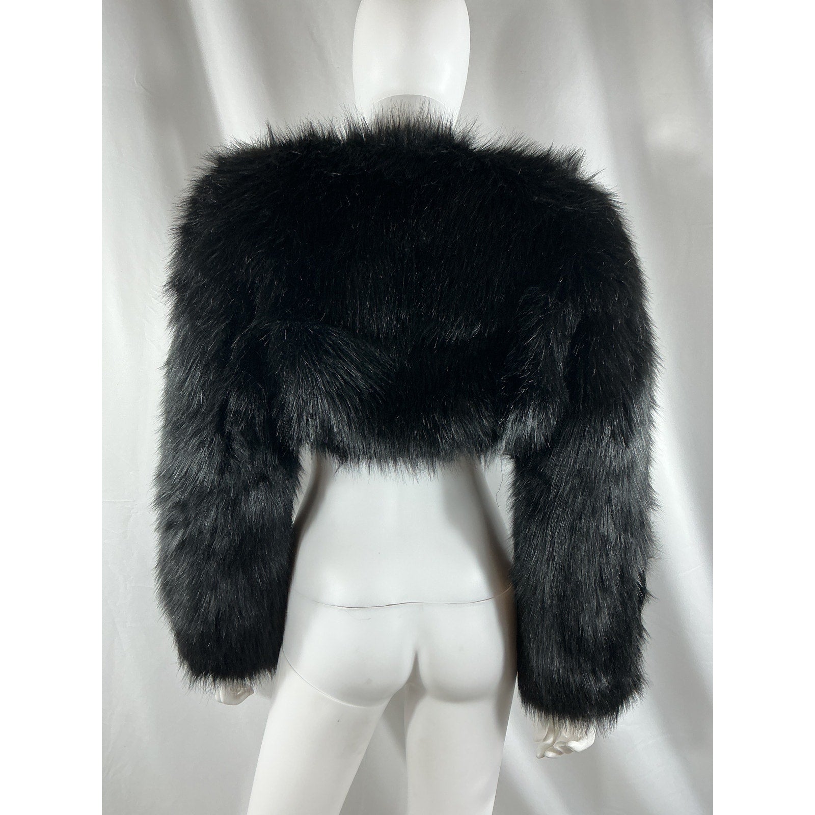 Michael Costello X Revolve 'Vitoria' Black Acrylic Coat Size XS