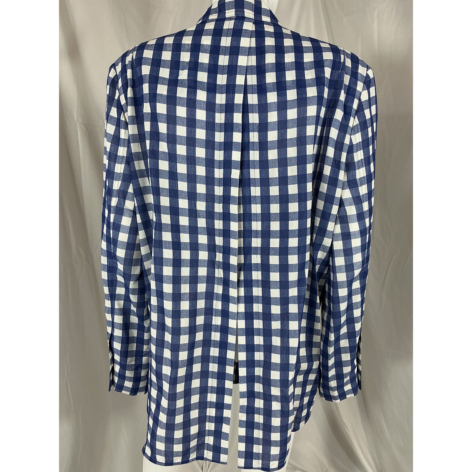 Jacquemus 'Passio' Blue Viscose Gingham Woven Shirt Size 40