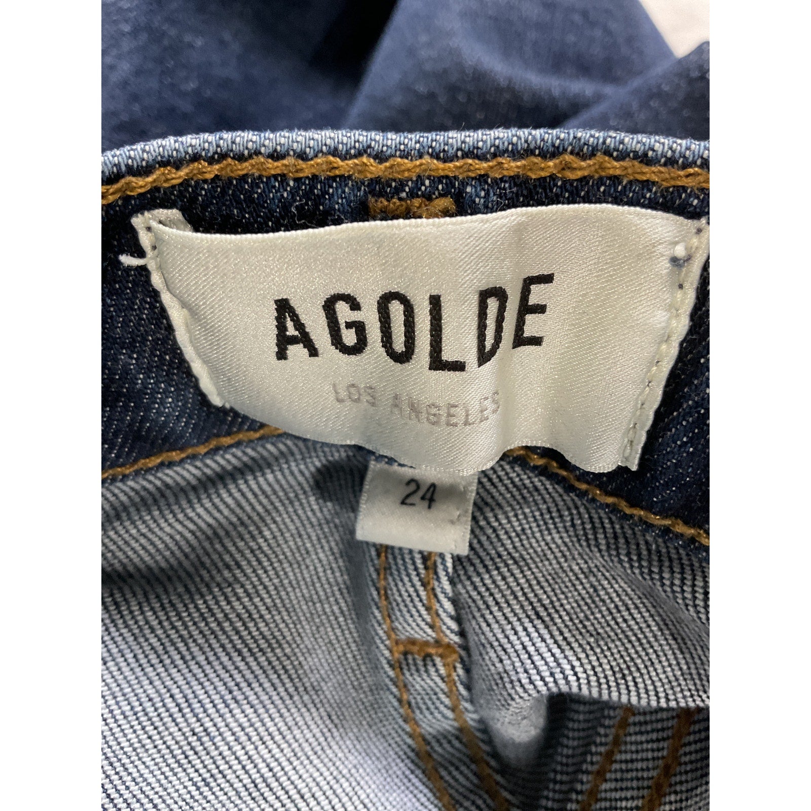 Agolde 'Pinch' Blue Waist High Rise Kick Flare Denim Jean Size 24