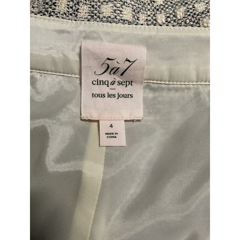 Cinq A Sept 'Laverne' Blue Cotton Short Size 4