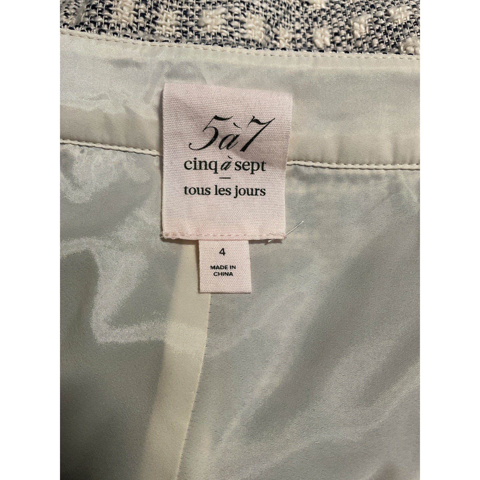 Cinq A Sept 'Laverne' Blue Cotton Short Size 4