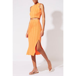 Solid & Striped 'The Ronnie' Gold Viscose Skirt Size S