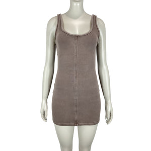 Alexander Wang Bodycon Washed Cola Tank Mini Dress Size S