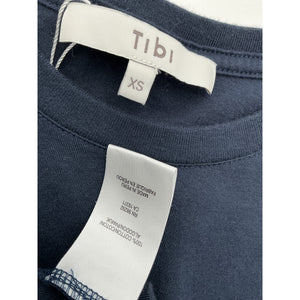 Tibi Program Cropped Blue Cotton Baby Tee Size XS