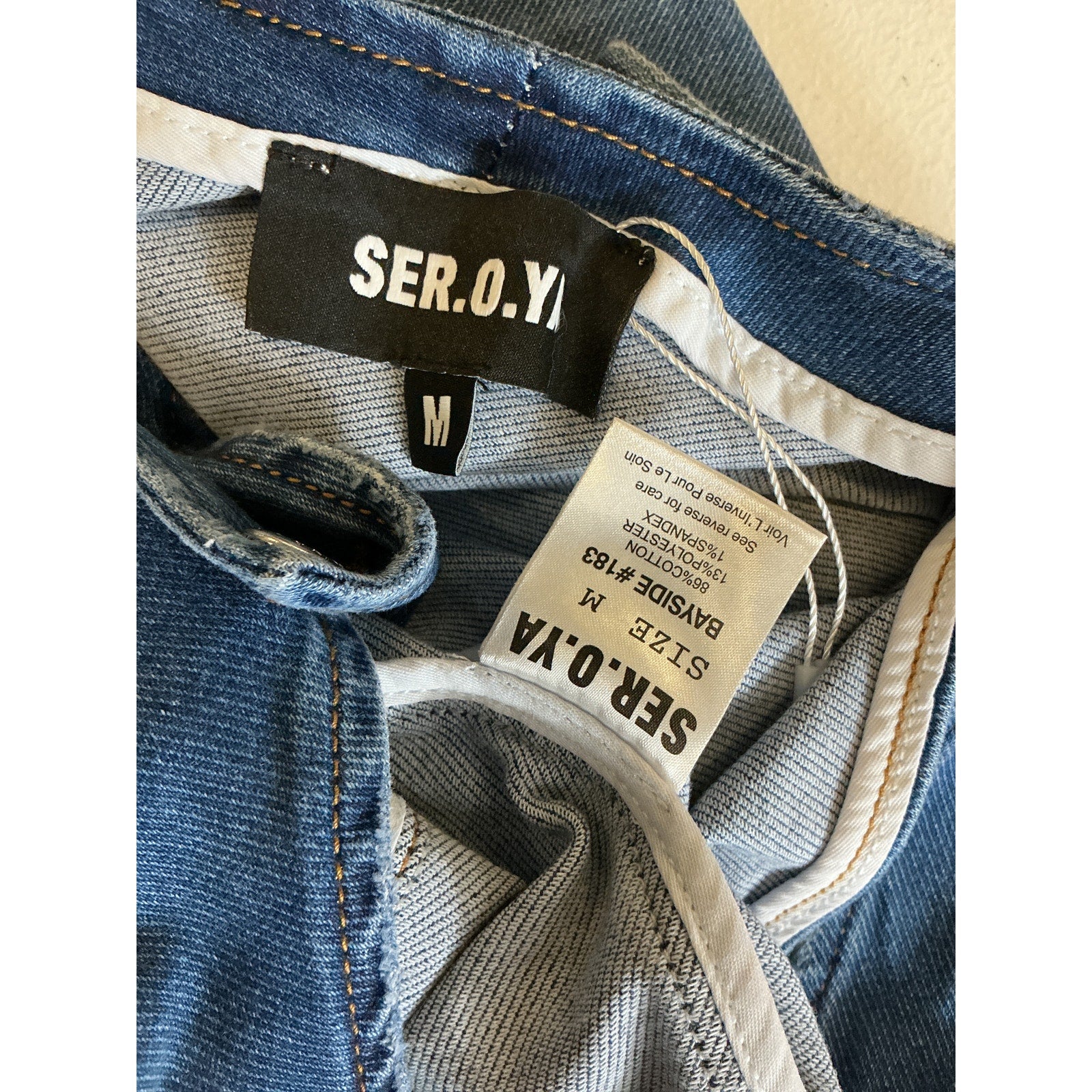 Ser.O.Ya 'Taylor' Blue Cotton Denim Vest Size M