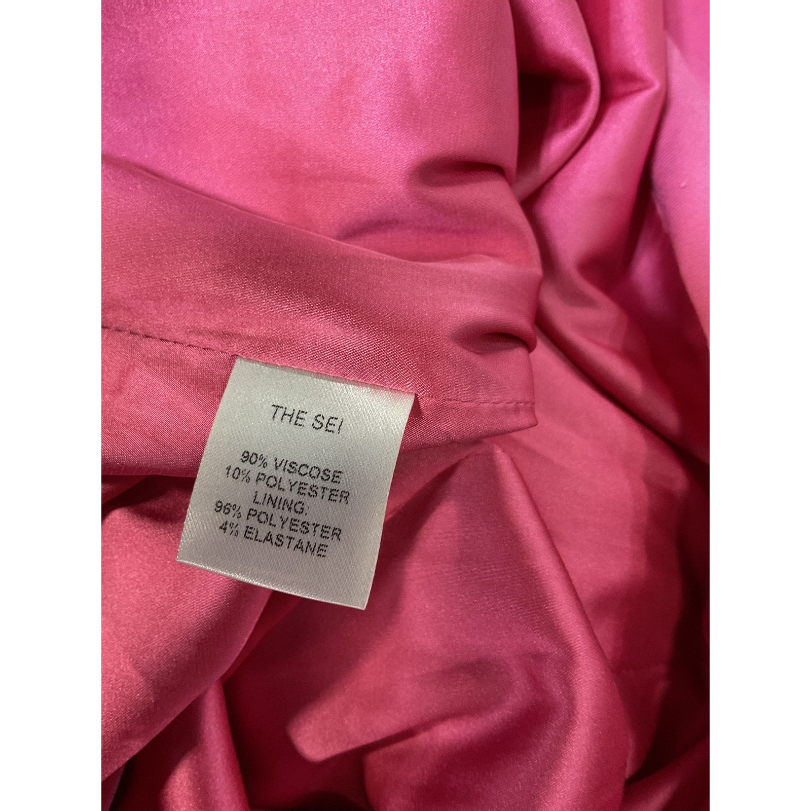 The Sei Asymmetric Pink Twill One Shoulder Gathered Mini Dress Size 8
