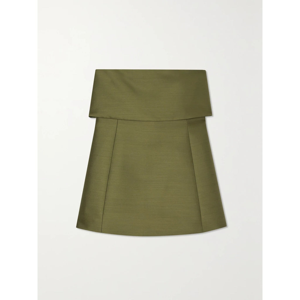 Toteme Strapless Green Cotton Sateen Top Size 34