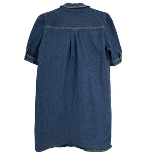 Sézane Button Front Blue Almette Dress Size 42
