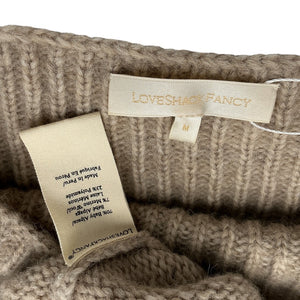 Loveshackfancy Textured Heather Grey Rosie Heritage Sweater Size M