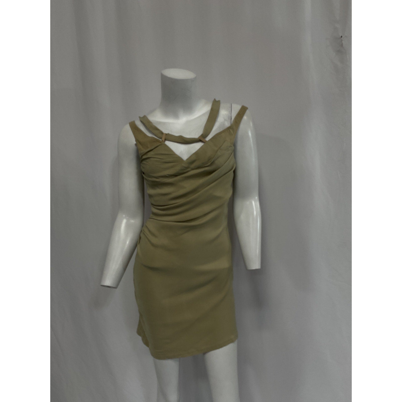 Jacquemus 'Soffio' Beige Crepe Mini Dress Size 4