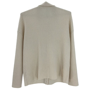 Reformation Ribbed Beige Fantino Cardigan Size XS