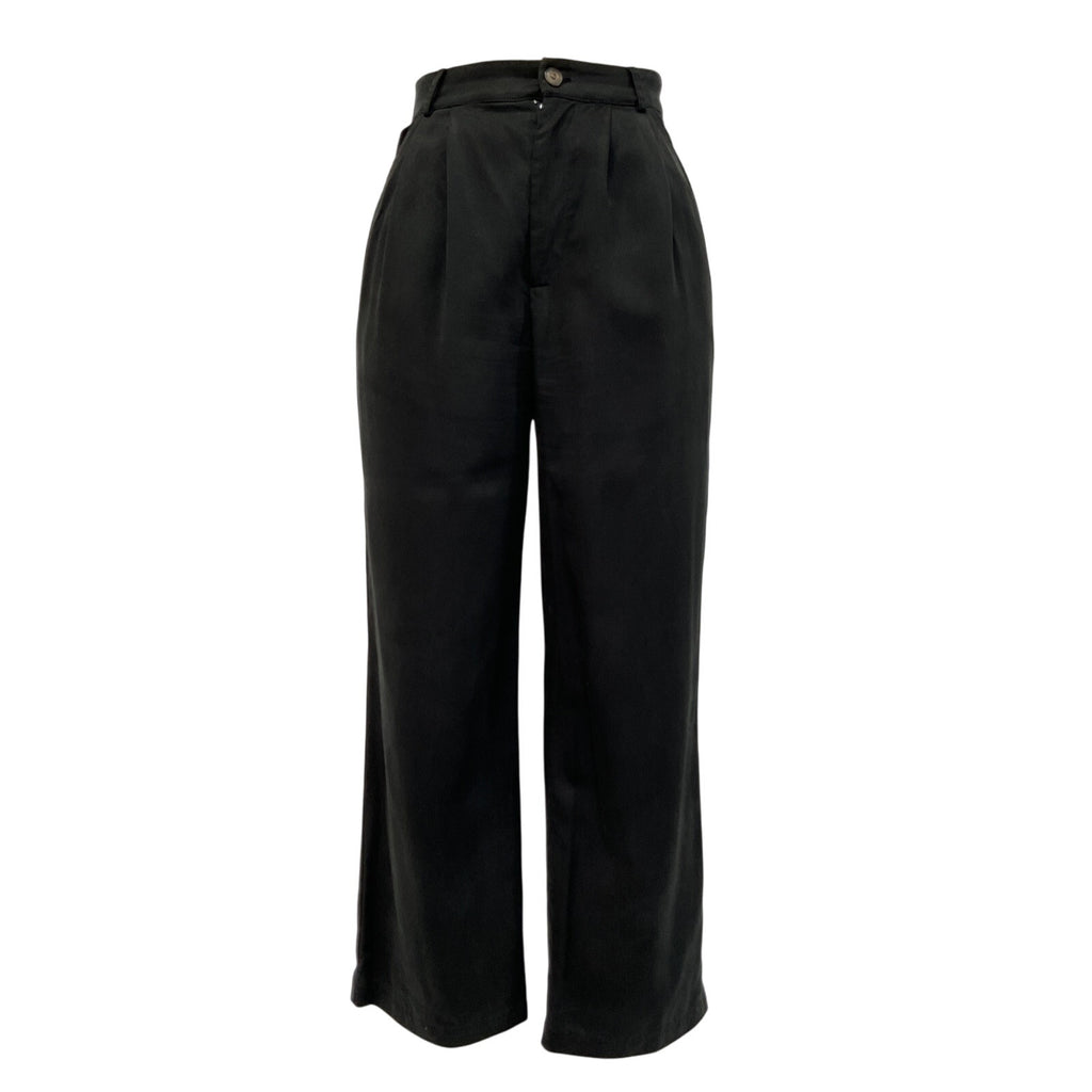 Reformation 'Petites' Black Tencel Lyocell Mason Pant Size 0 / P