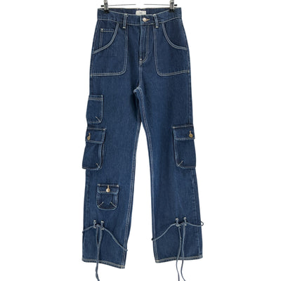 Lpa Mid Rise Blue Bea Cargo Denim Jeans Size 24