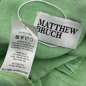 Matthew Bruch Draped Light Green Mini Dress Size 2