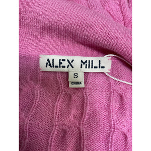 Alex Mill 'Mini' Pink Polyamide Cable Cardigan Size S