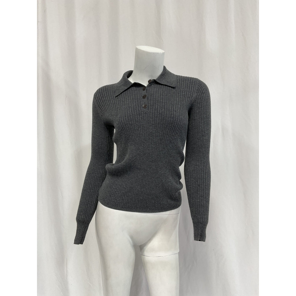 Sandro 'Harry' Gray Polo Sweater Size 0