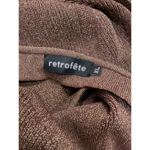 Retrofête Chic Metallic Cognac Amster Dress Size XL