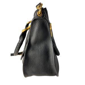 Chloé Pebbled Black Marcie Satchel