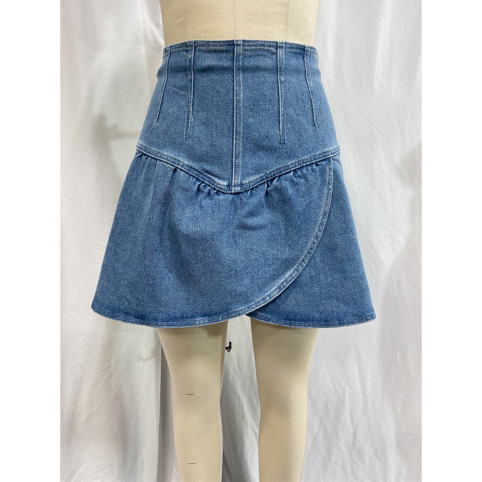 Isabel Marant 'Dimenia' Blue Cotton Skirt Size 42