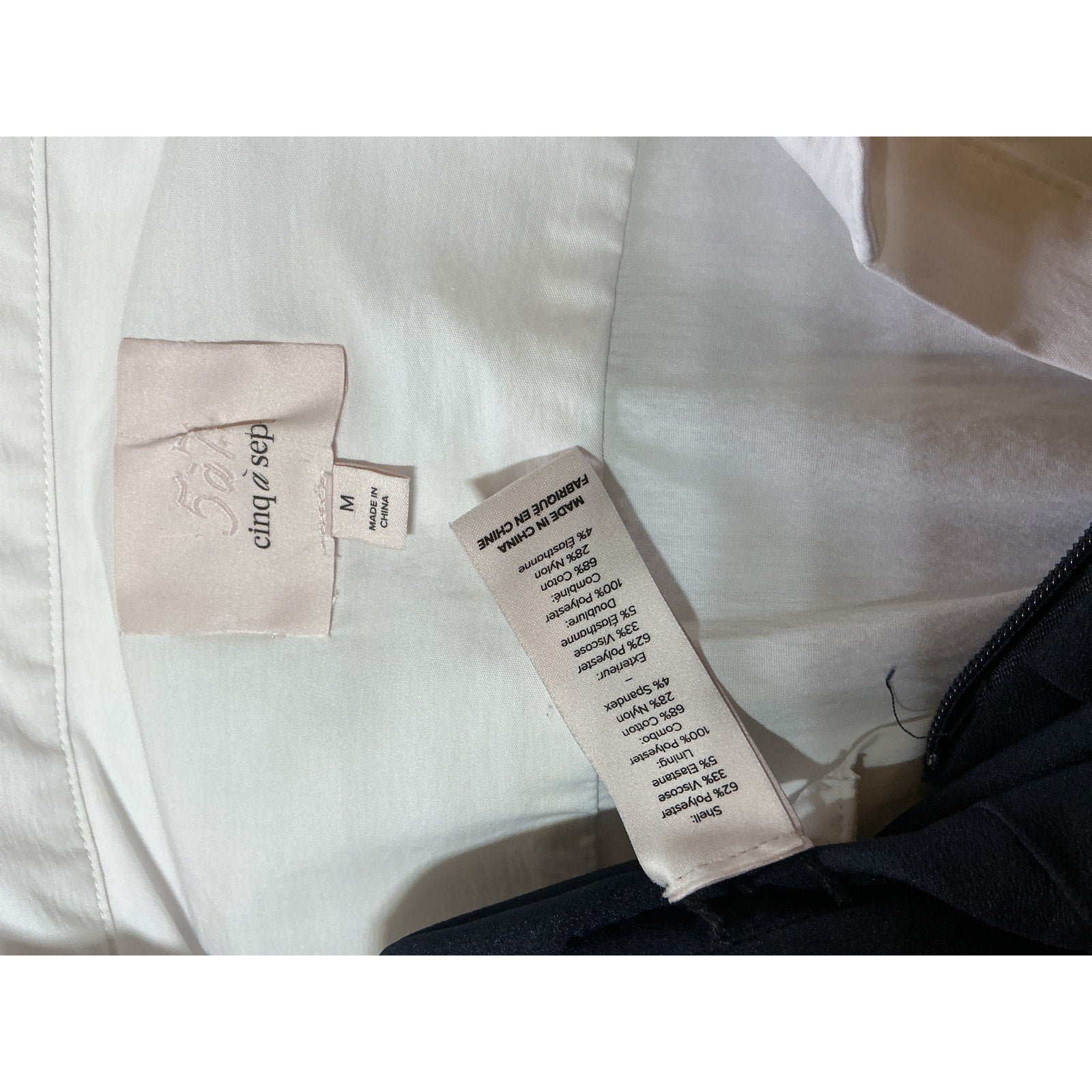 Cinq A Sept 'Levina' White Polyester Top Size M