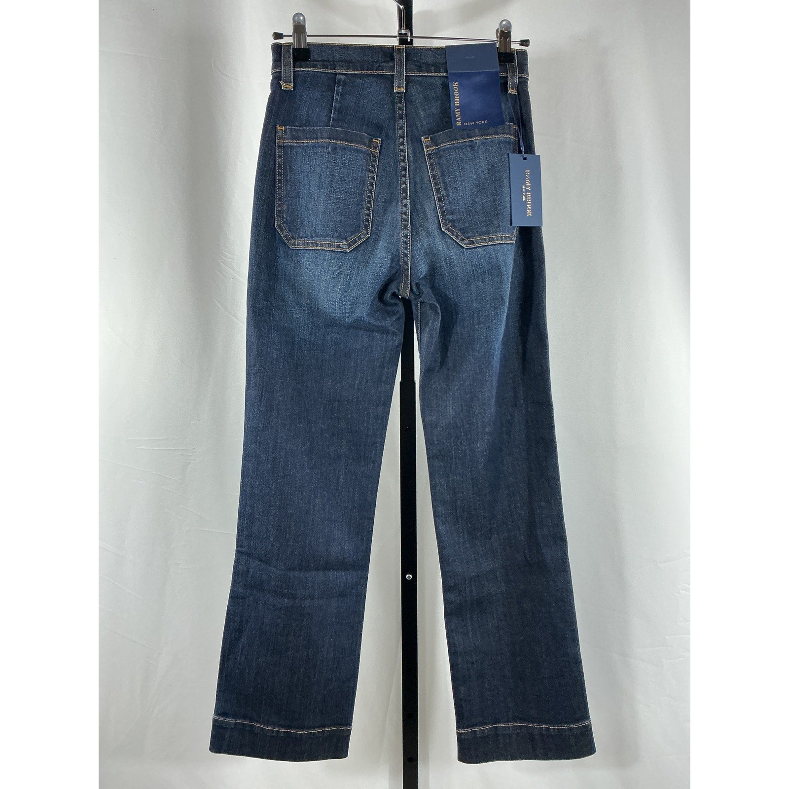 Ramy Brook 'Bailey' Blue Cotton Cropped Jean Size 24 - NWT