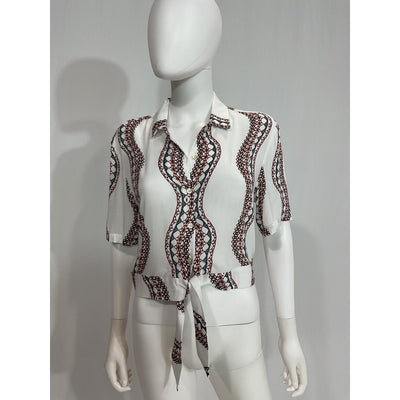 Allsaints 'Leni Leticia' White Voile Shirt Size 4
