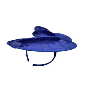 Karen Millen Elegant Blue Asymmetric Disc Headband Fascinator One Size