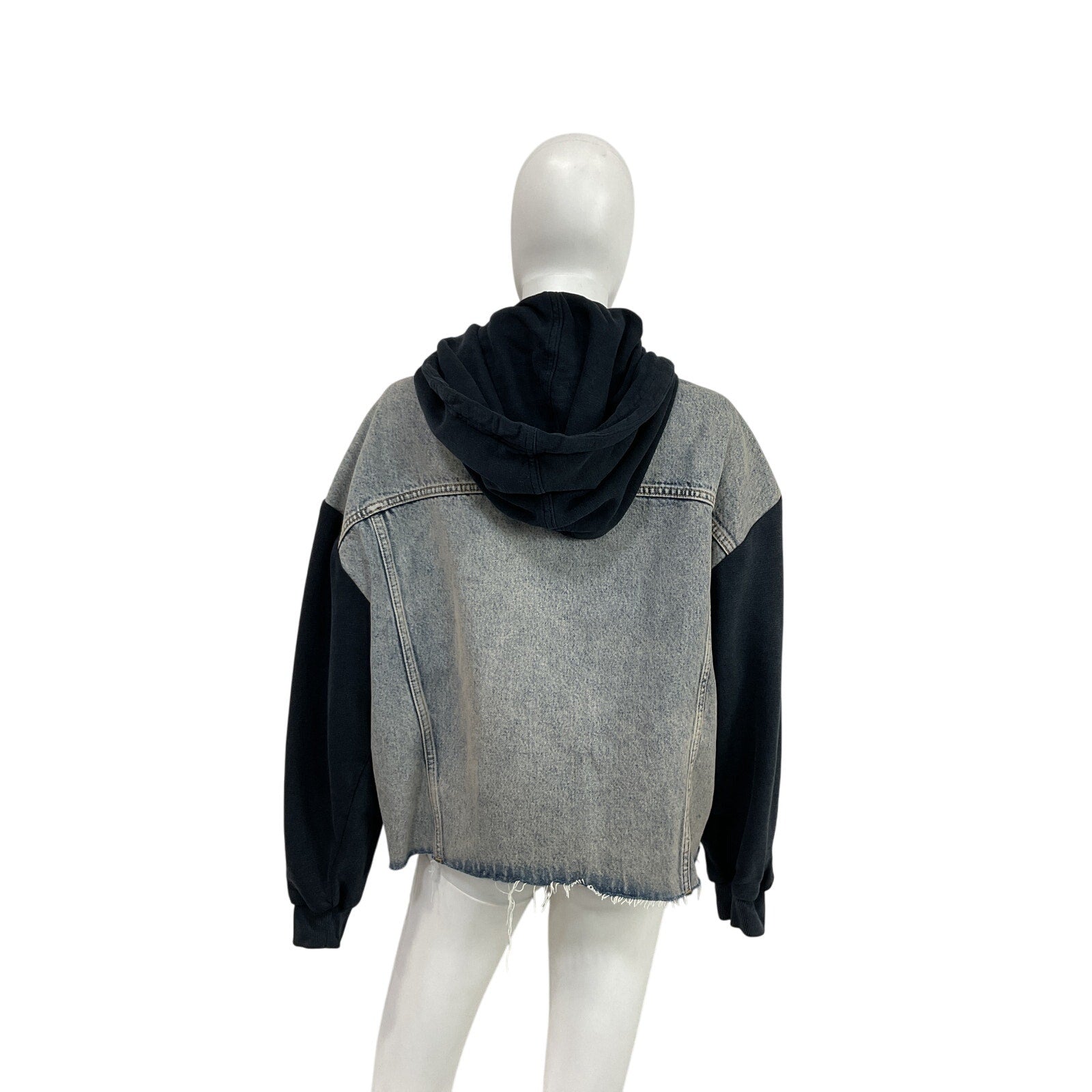 Allsaints 'Milena' Blue Cotton Hooded Jacket Size XS / S