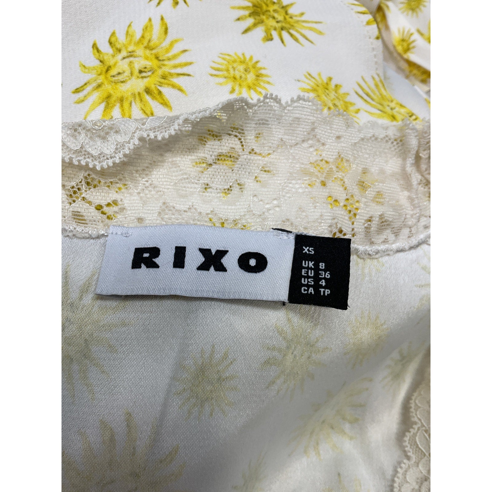Rixo 'Selva' White Flora Print Top Size XS