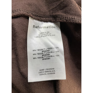 Reformation Cutout Brown Alexa Dress Size L