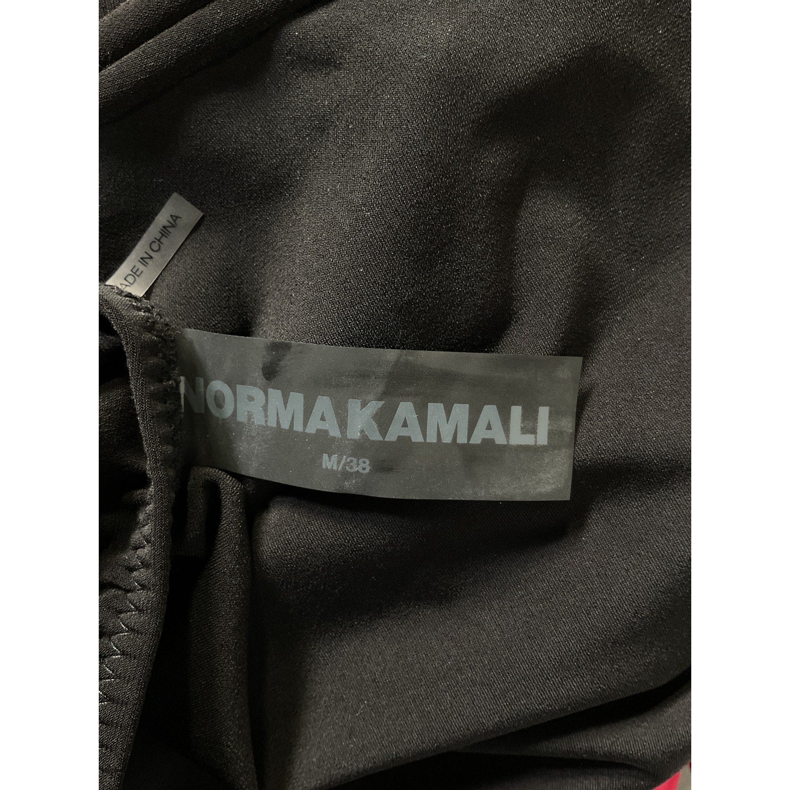 Norma Kamali 'Diana' Black One Shoulder Mini Dress Size M