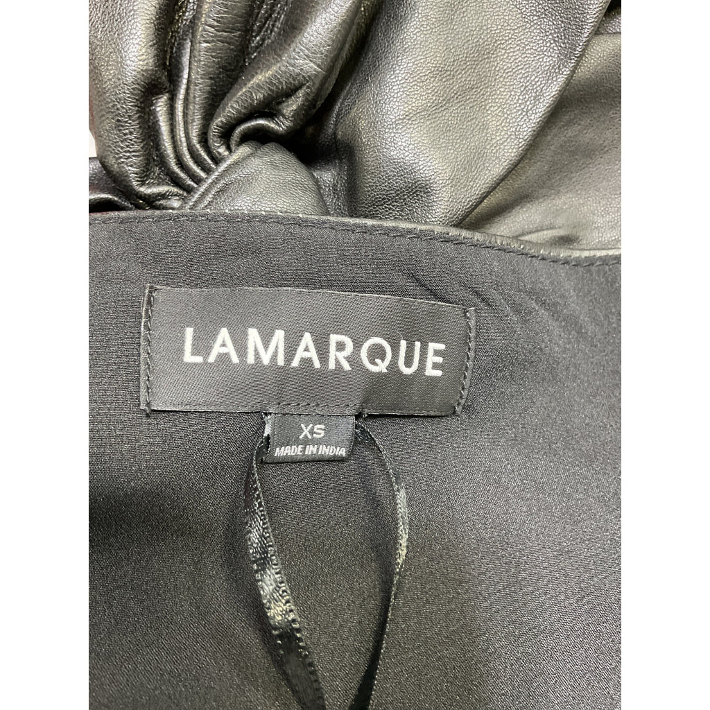 Lamarque 'Padma' Black Leather Top Size XS - NWT