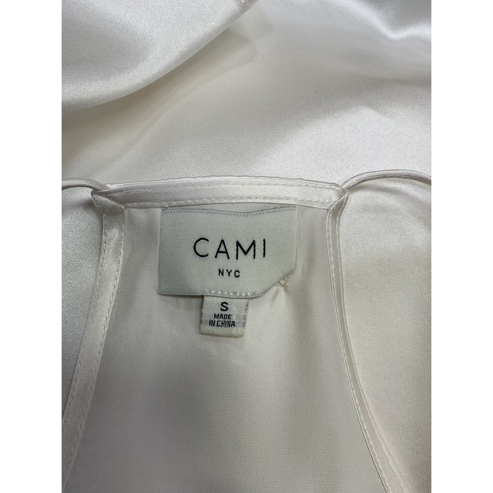 Cami Nyc 'Racer' White Charmeuse Cami Top Size S