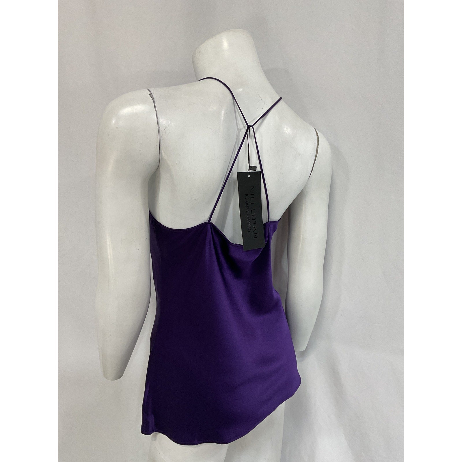 Nili Lotan 'Desiree' Purple Charmeuse Cami Top Size S - NWT