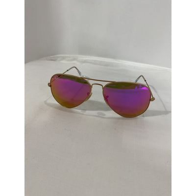 Ray-Ban Gold-Tone Pink Flash Aviators