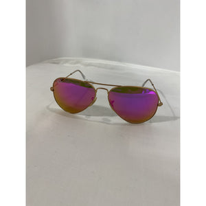 Ray-Ban Gold-Tone Pink Flash Aviators