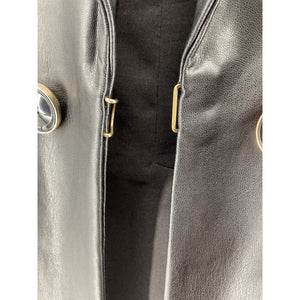 Veronica Beard ‘Beacon’ Black Vegan Leather Dickey Jacket Size 0