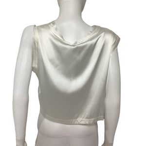 Nonchalant Label Satin Ivory Mel Top Size XL NWT