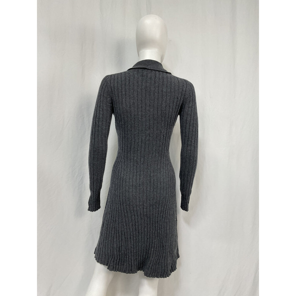 Hatch 'The Addie' Grey Wool Polo Sweater Dress Size 1