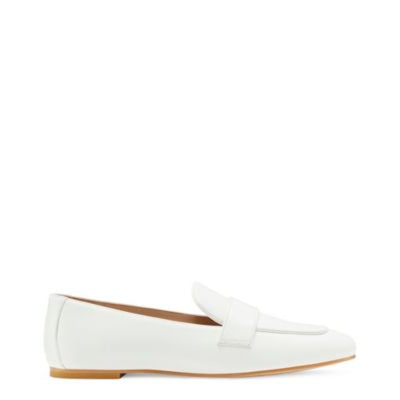 Stuart Weitzman Classic White Marlon Loafers Size 7