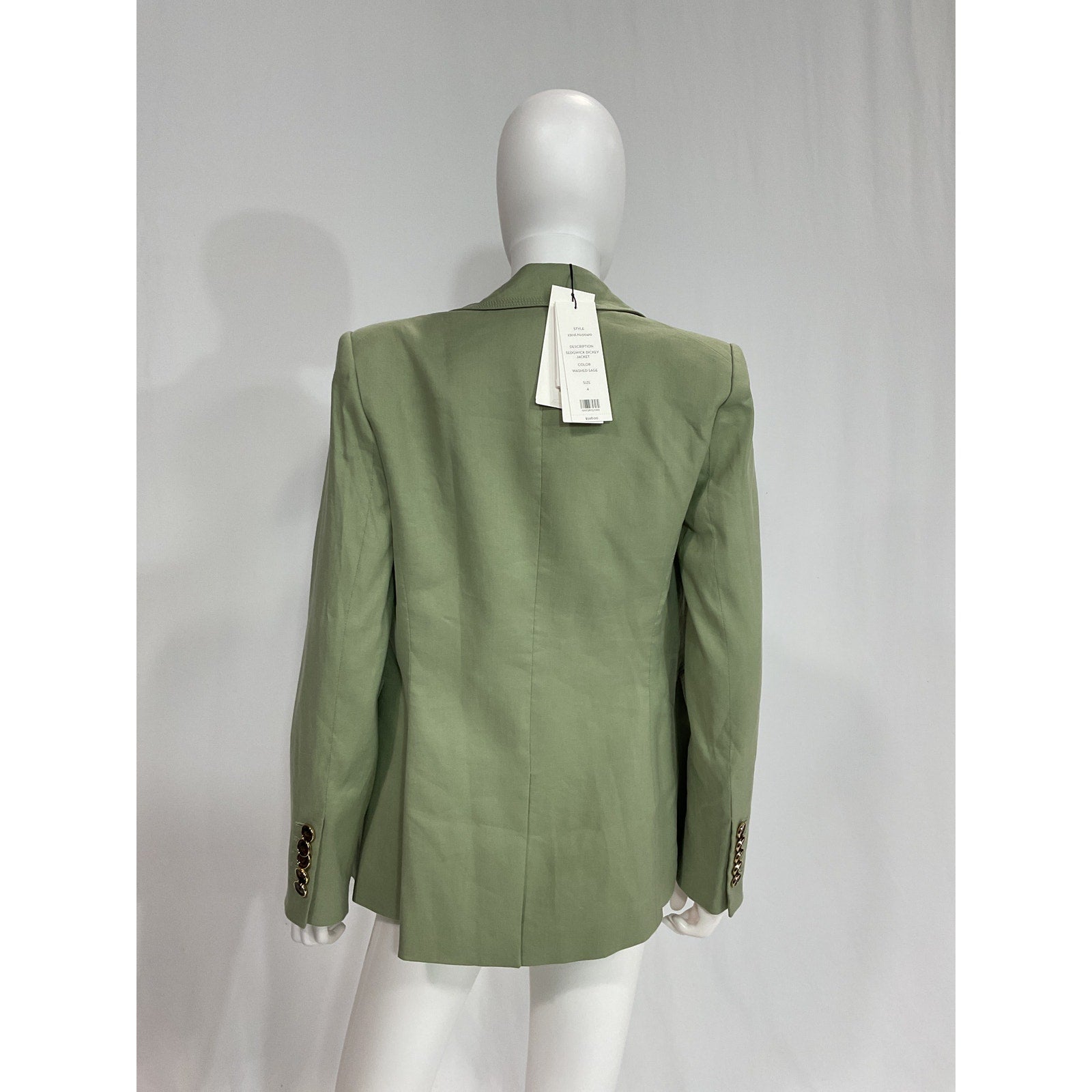 Veronica Beard 'Sedgwick Dickey' Green Linen Jacket Size 4 - NWT