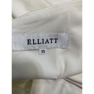 Elliatt 'Camo' White Satin Mockneck Asymmetric Dress Size XS