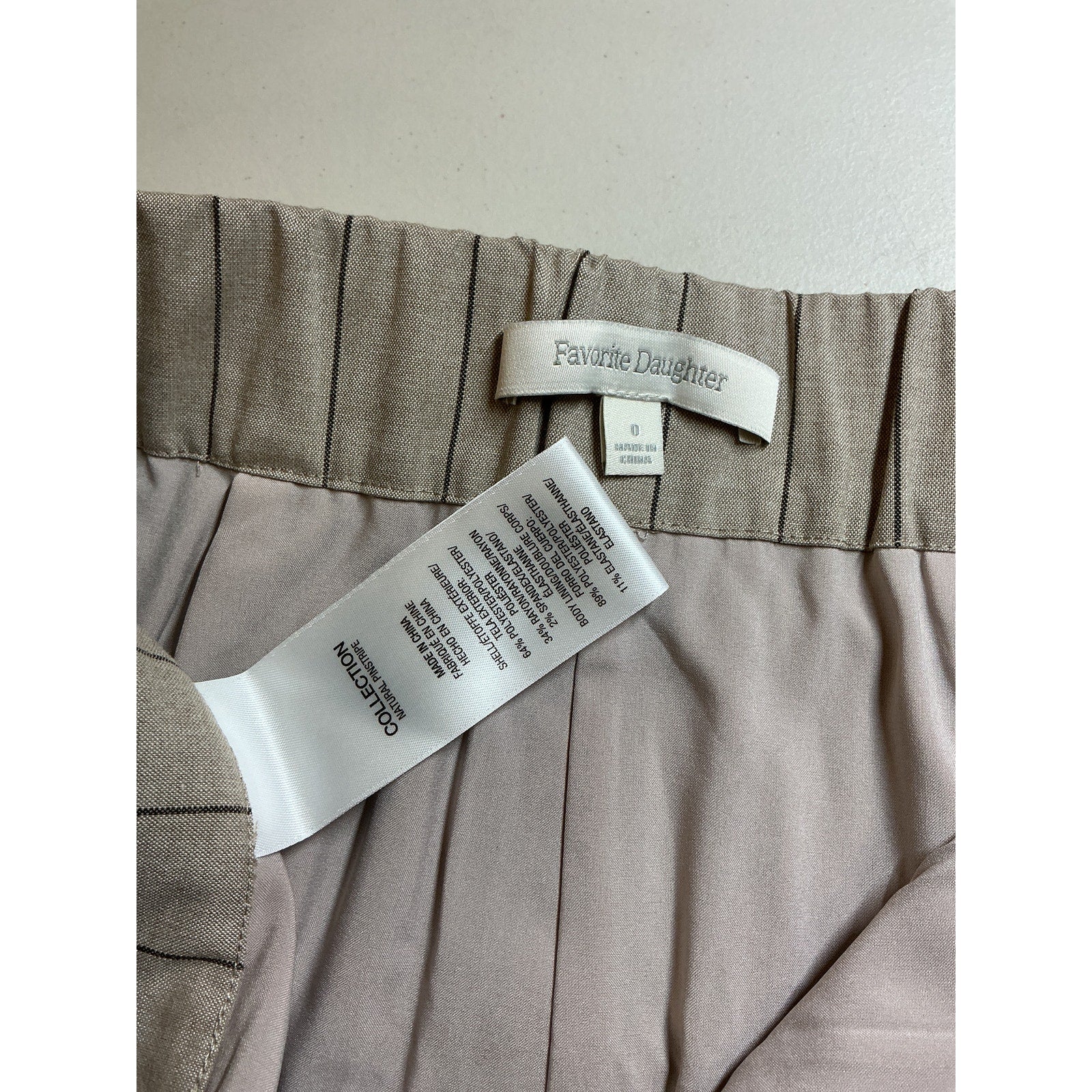 Favorite Daughter 'The Meyer' Tan Gabardine Skirt Size 0