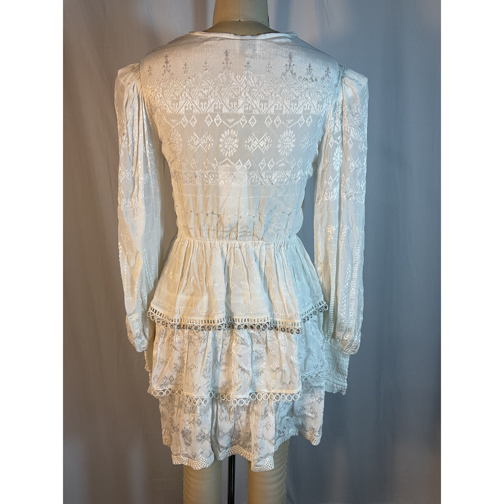 Hemant And Nandita 'Veda' White Mini Dress Size S - NWT