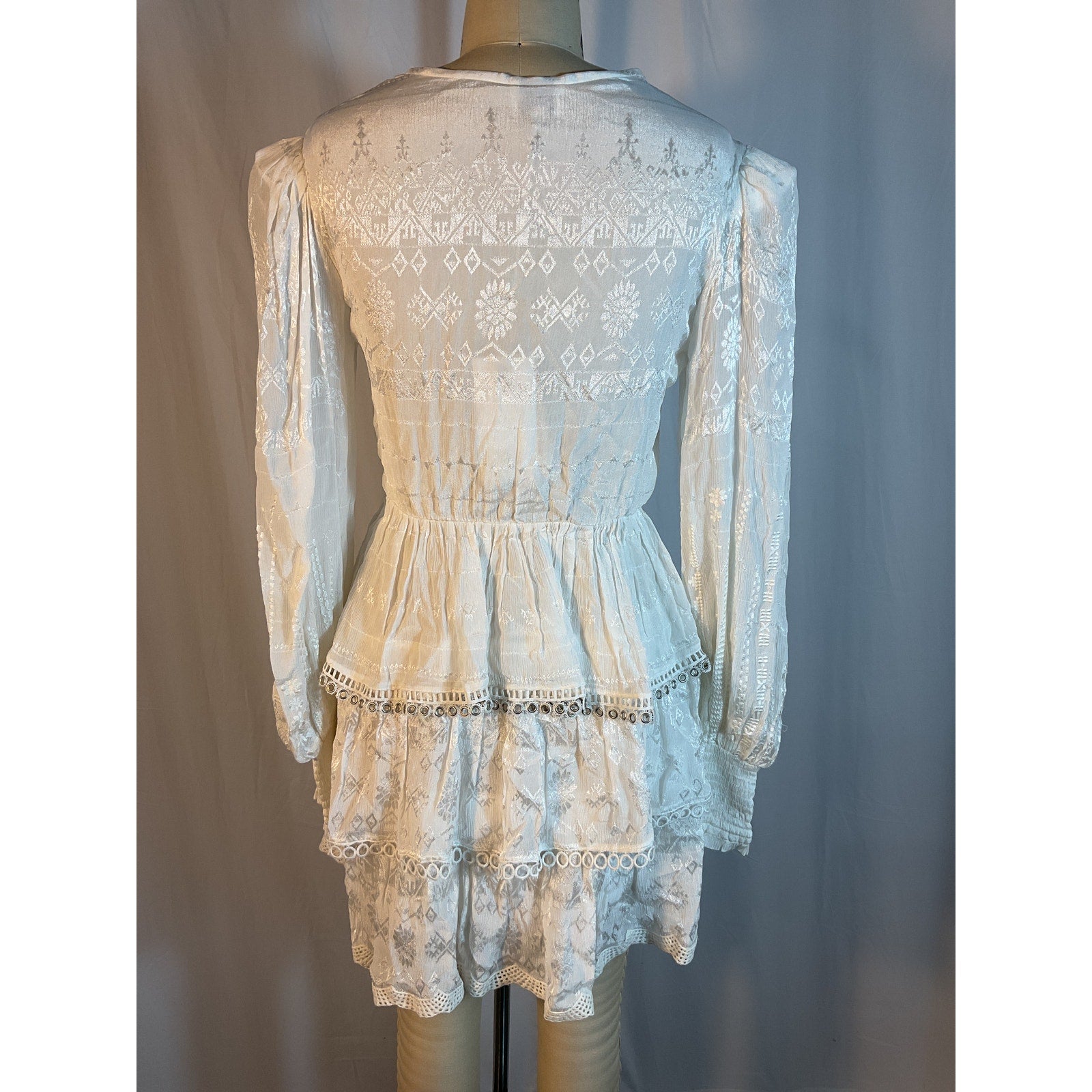 Hemant And Nandita 'Veda' White Mini Dress Size S - NWT
